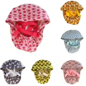 Adjustable Printed Surgical Caps with Animal Pattern Unisex Polyester Cotton Material for Go Shopping