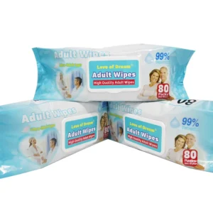 Adult Antibacterial Cleaning Wet Wipes Outdoor Travel Portable Hygiene Tissue Large Pack Customizable
