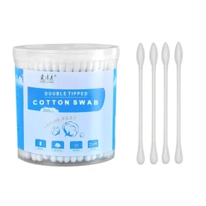 Aijiemei Wattestbchenautozubehr Pointy Double Pointed Cotton Bud 100% Cotton Head 4mm Diameter 75mm Length Plastic Sticks