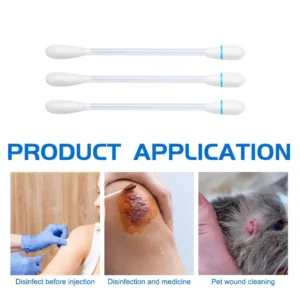 Alcohol Filled Swab Individual 50 Sticks of Alcohol Packed Alcohol Liquid Filled Cotton Swabs Plus