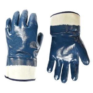 All New Blue Nitrile Safety Gloves with Cotton Jersey Work Gloves