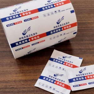 Aluminum Foil Coated Waterproof Paper Film Roll for Medical Sterile Alcohol Swab Prep Pad Packaging Materials