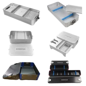 Aluminum Surgical Laparoscopic Laparoscope Instrument Tray Sterilization Box