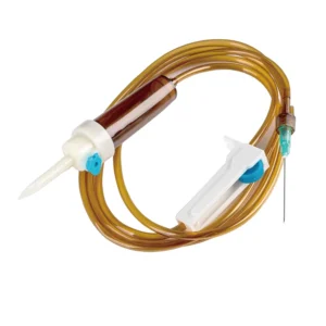 Amber colored Infusion Set Medical Disposable Infusion Giving Set