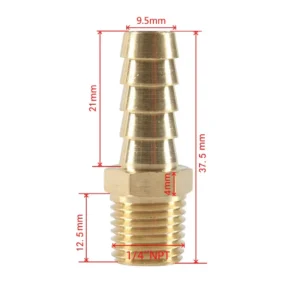 American 1 4 NPT Thread Pneumatic Hose Brass Hose Barb Outer Wire Brass Connection