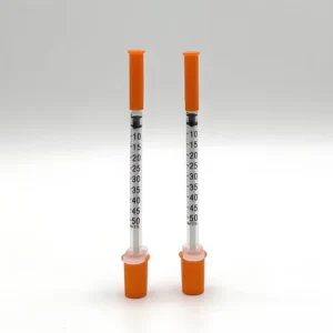 Animal Use Disposable Syringes (0.5mL & 1mL) Small Volume Veterinary Use Manual Plastic Insulin Syringes