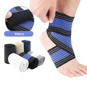 Ankle Support Spirally Wound Bandage Adjustable Elastic Bands Sports Safety Brace