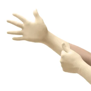 Ansell Examination Gloves Powder Free Sterile Latex Curled Cuffs 28cm Length Flexible Durable Disposable Gloves