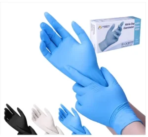 Anti Slip Blue Medical Powder Free Industrial Food Work Safety Gloves 100 Safety Gloves Medical Examination Gloves