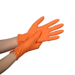 Anti Slip Smooth Texture Disposable Nitrile Gloves Large Powder Free Wear Resistant Oil Free 7mil 8mil Black Safety Gloves