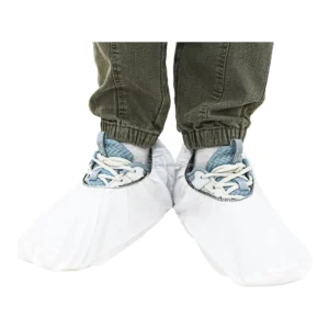 Anti slip Disposable PVC Shoe Covers Medical Grade Non Sterile Class I Breathable Dustproof Composite Non woven Fabric