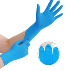 Anti slip Food Grade Examination Medical Gloves Disposable Nitrile Powder Free with High Elasticity