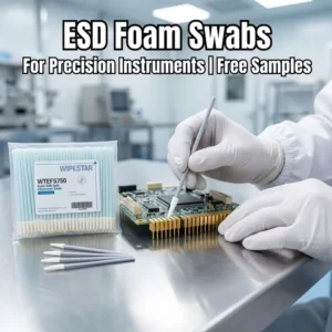 Anti static Cleaning Swabs High Density Lint Free Foam Sponge Tip ESD Swab Sticks for Optical Lenses Optical Equipment