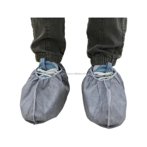 Anti static Dustproof Breathable Nonwoven Shoe Covers Customizable Gray SMMS Non Sterile One Size Class I Medical Food Daily