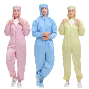 Anti static Garment Jumpsuit ESD Safety Clothing Coveralls ESD Cleanroom Clothes for Food Medical Electronics Industry