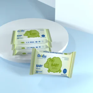 Antibacterial 20pcs Small Non Alcoholic Uncented Water Based Baby Face Wet Wipes Organic Sensitive Supplier for Babies