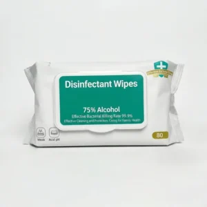 Antibacterial 75% Alcohol Wet Wipes, Disposable Disinfecting Wipes, Skin Friendly for Hand & Surface Cleaning
