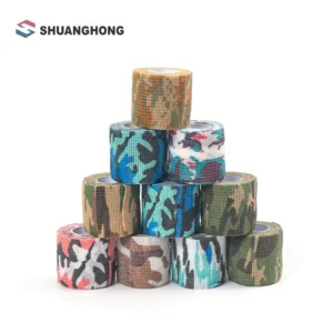 Athletic Tape Self Adhesive Camouflage Bandage Wrap Breathable Elastic Cohesive Wrap Tape for Sports