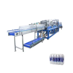 Auto Pet Bottle Juice Aluminum Tin Can Paper Box Packing Jam Glass Jar Tray Shrink Film Wrapping Packing Machine