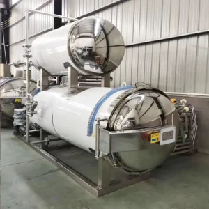Automatic Industrial Horizontal Electric Steam Food Sterilizer Canned Drinks Meat Sausage Sardine Tuna Fish Autoclave Retort