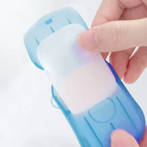 B2b Manufacturer 50 Sheet Custom Shape Disposable Pocket Travel Mini Portable Petal Paper Soap Sheet for Hand Washing