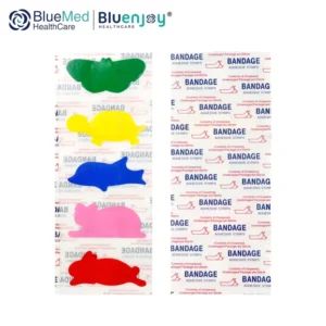 BLUENJOY Waterproof PE Material First Aid Safety Bandage Wound Plaster Band Aids with Fabric Adhesive Bandage