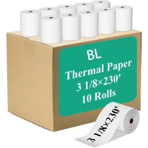BPA Free 3 1/8*230′ Thermal Paper Rolls Environmentally Friendly Thermal Paper For Supermarket Shopping Tickets