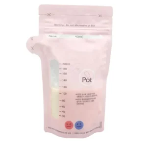 BPA Free Double Zipper Stand Pouch Sterilization Leakproof Breast Milk Bag Customized Printed Baby Cooler Packaging