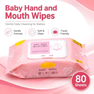Baby Wet Wipes Spunlace Water Disposable Eco Friendly Flushable 80 PCS