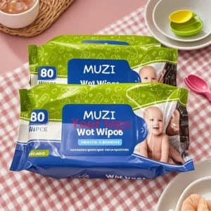 Baby Wipes Natural Super Soft Pure Water Antibacterial Non Woven MuzWipes Brand Customizable Wet Wipes