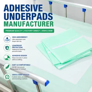 Backed Underpads Supplier Hospital Bed Pads With Tape Waterproof Adhesive Underpads Disposable Underpad With Adhesive Strips