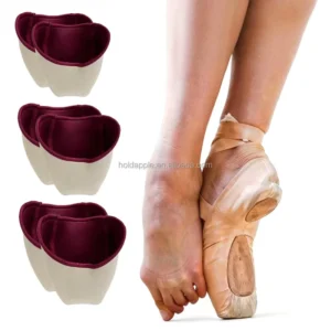 Ballet Dance Toe Pads for Pointe Shoes Toe Pouches Cover Pointe Shoe Toes Pad Cushioned Protectors for Ballerinas High Heels