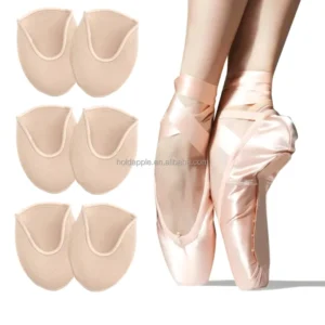 Ballet Pointe Shoe Toe Pads Knitted Fabric Toe Cap Cover Half Socks for Women Toe Wrapped Protector Cushion Toe Half Socks