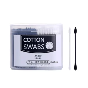 Bamboo Charcoal Cotton Swabs 300pcs Daily Use Personal Care Makeup Ear Cleaning Paper Stick Cotton Buds A655