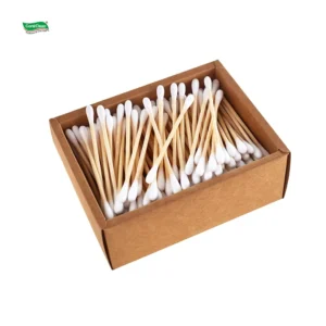 Bamboo Cotton Swab 100% Natural Disposable Paper Carton Box Eco-Friendly Easy ISO Certified for Home Beauty Travel