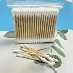 Bamboo Cotton Swab Ear Buds Double Rounded Tipped Makeup Remove Swab