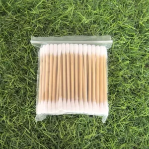 Bamboo Cotton Swabs 100 COUNT Biodegradable Eco Friendly Natural Cotton Buds for Ears Hygiene Beauty Care
