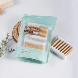 Bamboo Cotton Swabs Cotton Buds 4 Bags Per Set for Daily Use