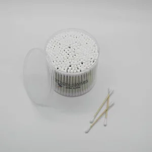 Bamboo Cotton Swabs with Plastic Qtips & Bamboo Sticks Disposable