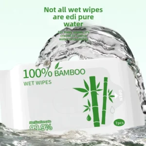 Bamboo Fiber Disinfecting Wipes Portable Pocket Size Antibacterial Wet Tissue for Hand Skin Sanitizing Outdoor Travel