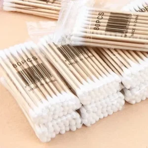 Bamboo and Wood Stick Double Ended Multi Functional Cotton Swabs Bulk Order Disposable Hygiene Cotton Swabs