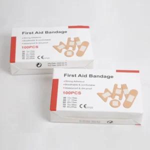 Band Aid Customizable 100PCS Waterproof First Aid Bandage Set Strong Adhesive Breathable Dirt-Proof Far Infrared Disinfecting