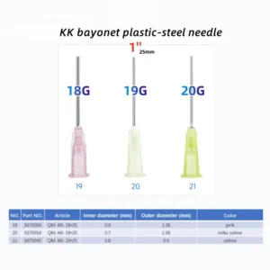 Bayonet 1″ 25mm Stainless Steel Injection Molded Plastic Needles Industrial Dispensing Glue Needles