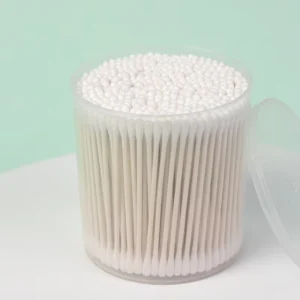 Beauty Absorbent Cotton Swabs Multi Purpose Paper Sticks Cotton Buds for Baby Ear Nose Cleaning 2 Piece Spiral Pointed Design