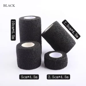 Beauty Custom Self Adhesive Bandage Wrap Tattoo Grip Cover Protect Elastic Black Grip Tape for Tattoo Machine