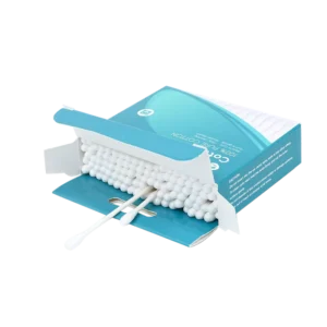 Beauty Makeup Remover Cotton Bud 100pcs Paper Stick Cotton Swab with Hanging Paper Box