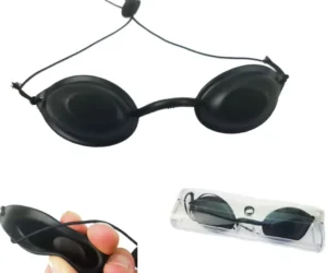 Beauty Patient Safety Goggles with Silicone Frame and Chemical Resistant Lens for IPL Laser Treatment & Tanning Beds