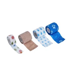 Beige Cohesive Elastic Bandage Self Adhesive Sports Wrap Breathable Non Woven Bandage for Wound Dressing Knee Support
