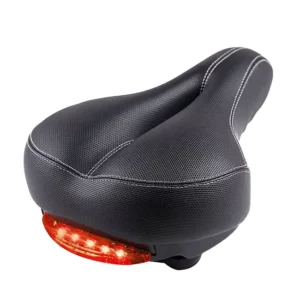 Bicycle Saddle Cushion Bike Seat With Taillight Thicken Dual Shock Absorbing MTB Mountain Road Bike Cycling Accessories Parts