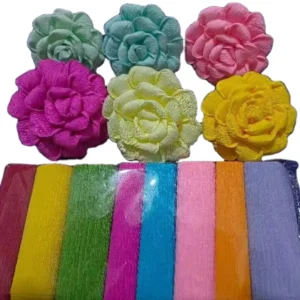 Bio-Degradable Starch-Coated Crepe Paper Jumbo Roll Disposable Flower Making Gift Wrapping Grocery Industrial Print